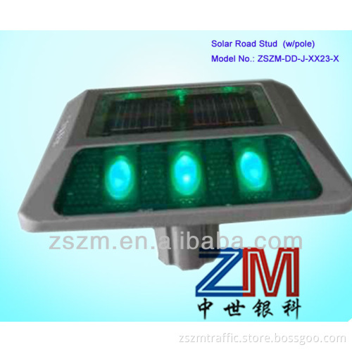 Aluminum alloy cast LED Solar Road marker with Pole